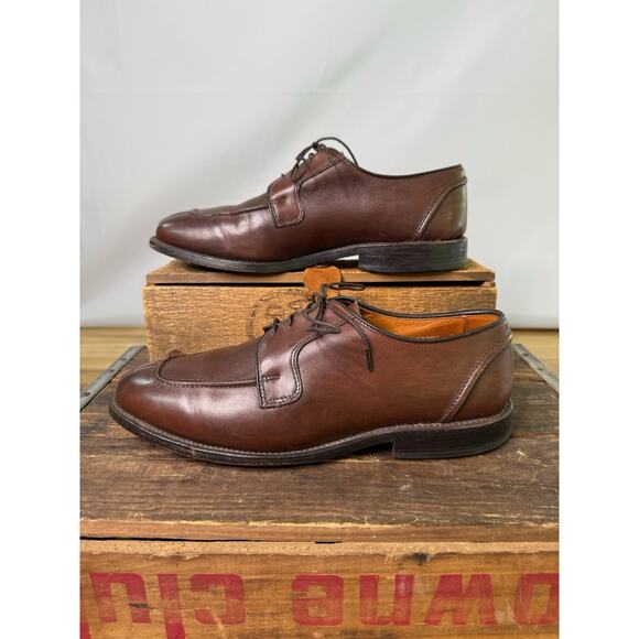 Allen Edmonds Size 8 E Hancock Brown Calfskin Split Toe Dress Casual Shoe 8464 - Picture 1 of 8